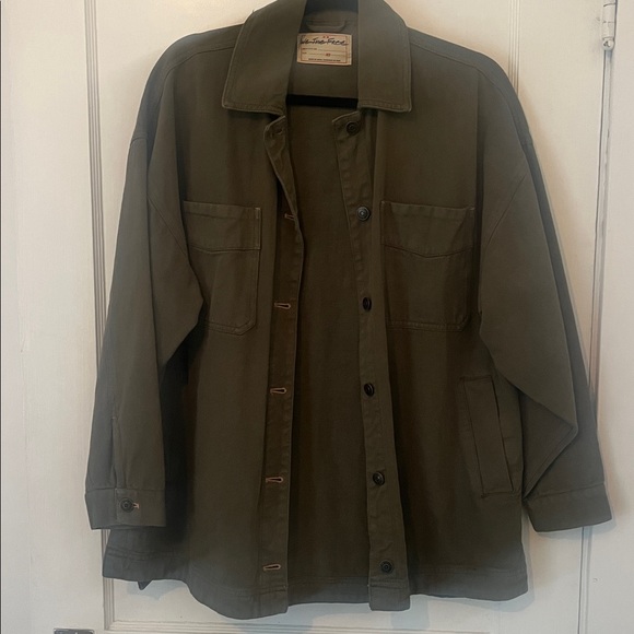 Free People We The Free Madison City oversized denim shirt jacket xs - Picture 4 of 10